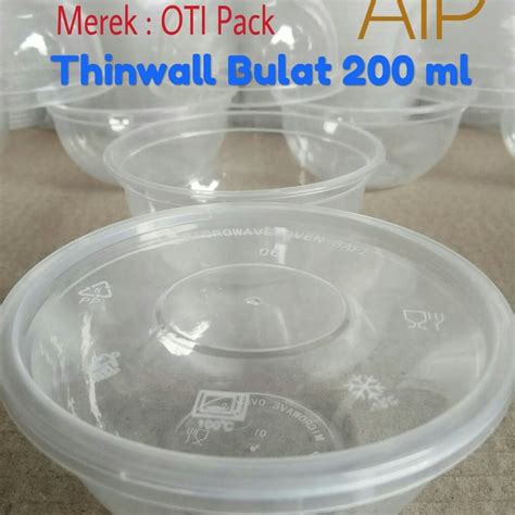 Jual Thinwall 200 Bulat Food Container Box Kotak Makan Plastik Shopee