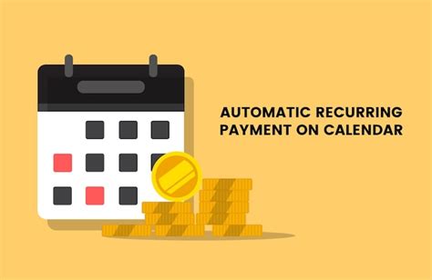 Pago recurrente automático en el calendario Vector Premium