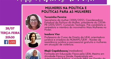 Mulheres No Poder Mulheres na política e políticas para as mulheres é