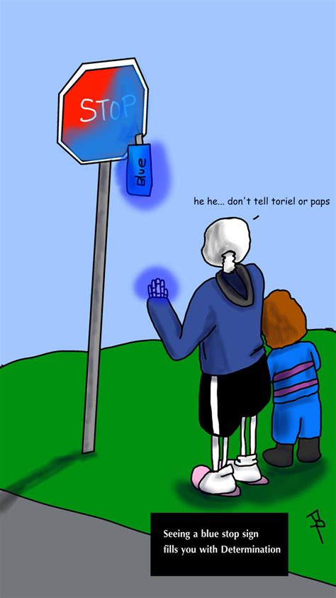 Blue stop sign by Arerona on DeviantArt