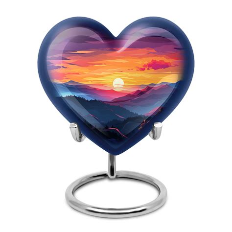 Vibrant Mountain Sunset Cremation Urns For Men Keepsake Urn For Human