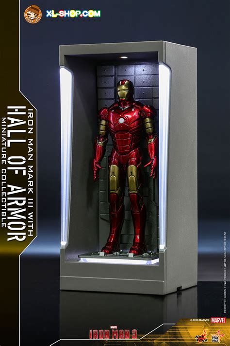 Hot Toys MMSC012 Iron Man 3 Iron Man Hall Of Armor Miniature Collectible