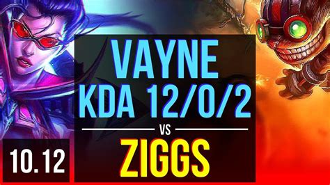 Vayne Vs Ziggs Top 3 Early Solo Kills Kda 1202 600 Games