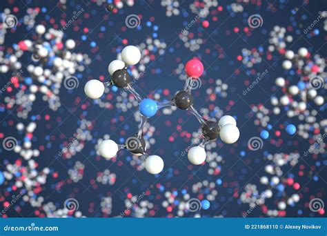 Molecule Of N N Dimethylacetamide Conceptual Molecular Model