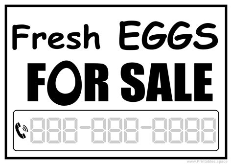 Printable Eggs For Sale Sign Printable Word Searches