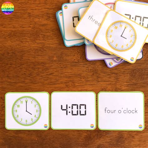 Telling Time Level 1 48 Editable Montessori Cards Time Flash Cards