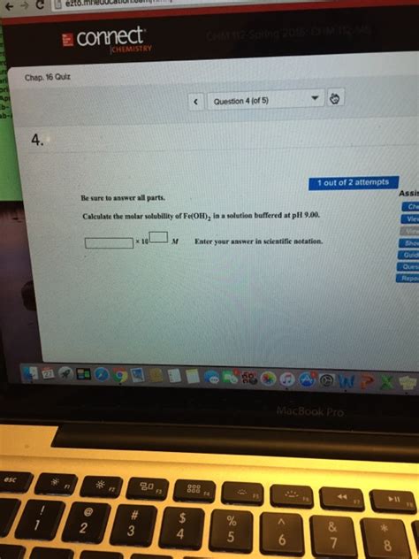 Solved Calculate The Molar Solubility Of Fe Oh In A Chegg