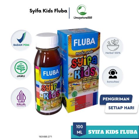 Jual Syifa Kids Fluba Madu Herbal Obat Batuk Pilek Anak Meredakan Flu