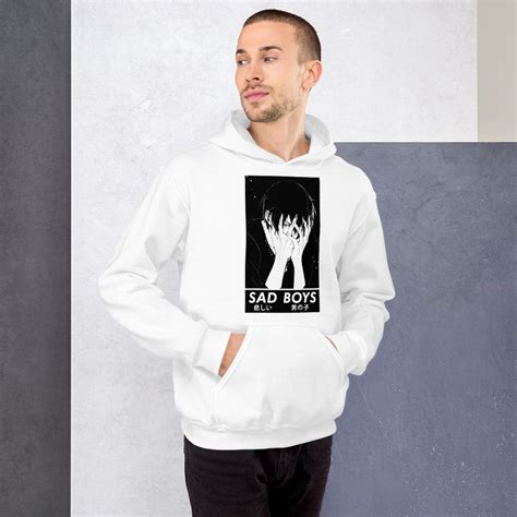 Sad Boys Club Hoodie Anime Aesthetic Sweatshirt Goth Hoodie | Etsy