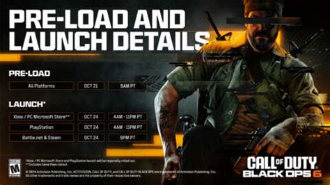 When Does Call Of Duty Black Ops 6 Unlock Preloading And Launch Times