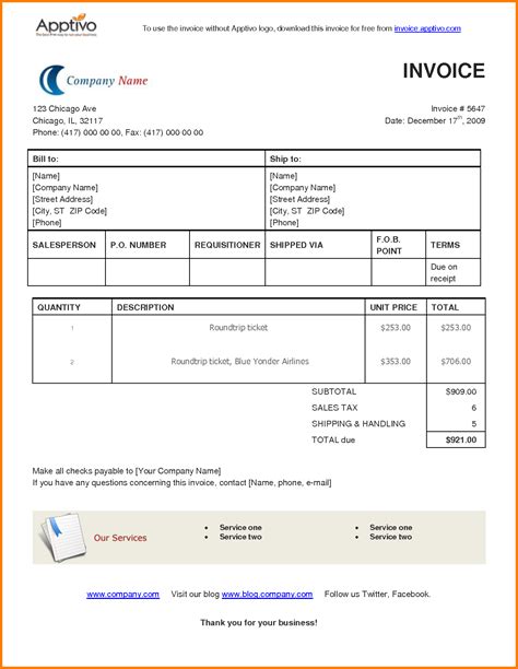 Invoice Templates For Microsoft Word — db-excel.com