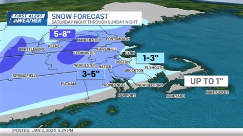 Boston, MA snow map: Latest on snowfall by Sunday – NBC Boston