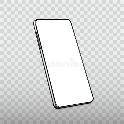 Plantilla Para Smartphones Negros Pantalla En Blanco Gadget M Vil