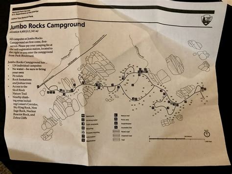 Jumbo Rocks Campground Map