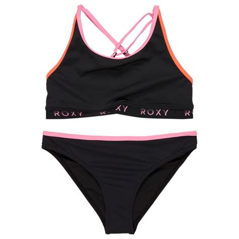 Roxy Colorblock Crop Top Set Bikini Meisjes Online Kopen Bergfreunde Nl