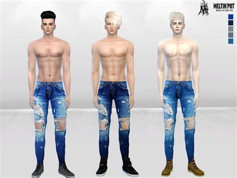 The Sims Resource Ibisa Distressed Denim Jeans