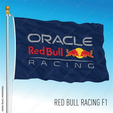 Austria, year 2023, waving flag of the Red Bull F1 Racing Team, world ...