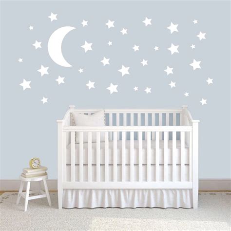 Moon And Stars Wall Decal Set Zazzle