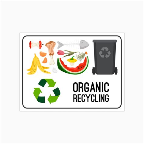 Organic Recycling Sign Compost Organic Waste Only Sign Get Signs