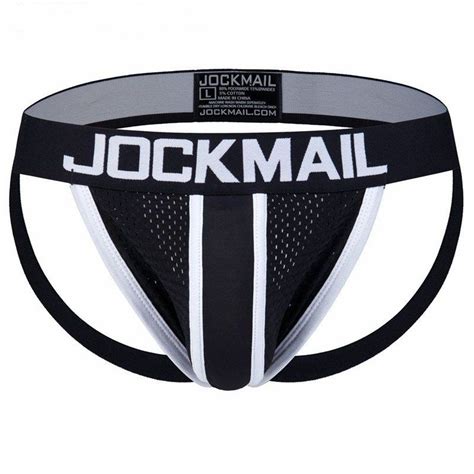 Malla Hombres Jockstraps Gay Ropa Interior Sexy Hombres Ropa Interior Penis Bolsa Empuja Hacia