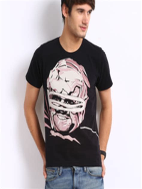 Buy Myntra Men Black Krrish 3 Attitude Print Pure Cotton T Shirt