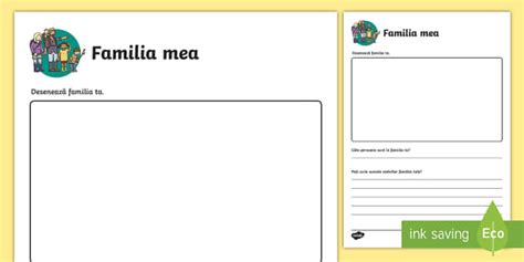 Totul Despre Familia Mea Fișă De Activitate Twinkl