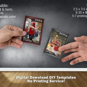 Softball Card Template, Softball Trading Card Template, Softball Gifts ...