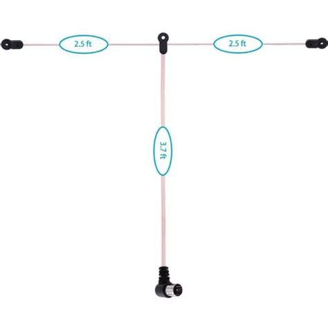 AERIAL FM ANTENNA 75 Ohm F Type Male Plug For Home Radio Receiver Stereo θ