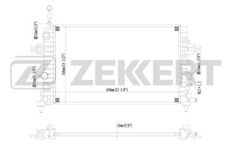 MK1084 Радиатор охлаждения двигателя Opel Astra H 04-, Zafira B 05 ...