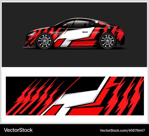 American flag car wrap design Royalty Free Vector Image