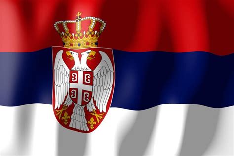 Premium Photo Serbia Rippled Country Flag