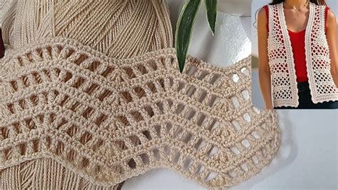 En kolay tığ işi örgü yelek modelleri Easy crochet knitting pattern