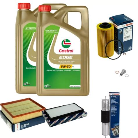 BOSCH INSPECTION SET 10 L Castrol EDGE FST 5W 30 LL pour BMW série 5