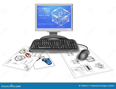 Product Cad Design On Computer Stock Photography Image 7986312