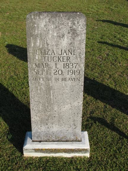 Eliza Jane Rivers Tucker M Morial Find A Grave