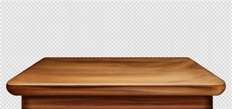 Wood Table Foreground Vintage Tabletop Front View Vector Art