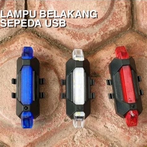 Jual Lampu Belakang Led Usb Charge Sepeda Shopee Indonesia