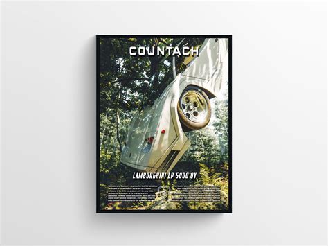 Lamborghini Countach Retro Car Poster – Poster Kings