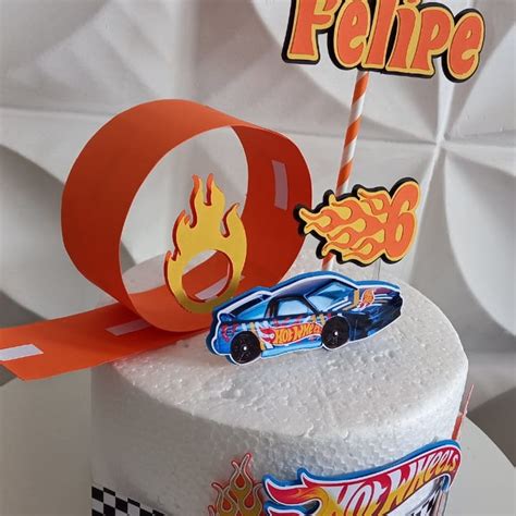 Topo De Bolo Carrinho Hot Wheels Elo7 Produtos Especiais