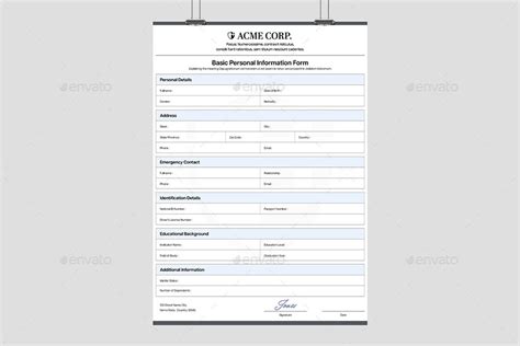 Simple Form Template Print Templates Graphicriver