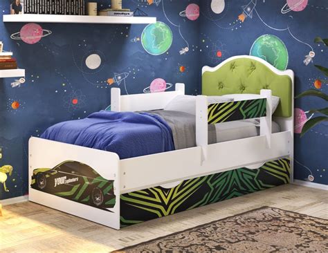 Кровать с двумя бортиками для мальчика недорого