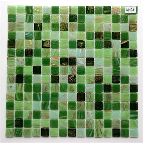 Stained Green Glass Mosaic Tile Backsplash Cgmt017 Kitchen Etsy