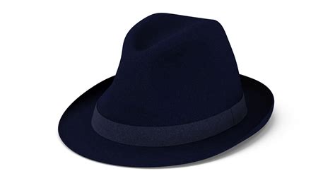 Royal Blue Fedora Hat 3d Model Turbosquid 2131261