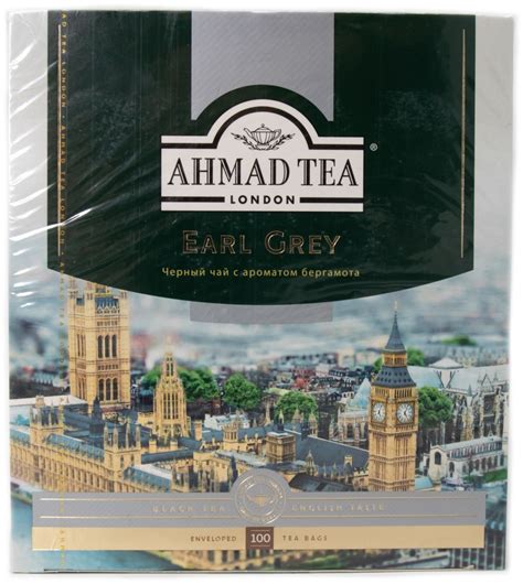 Купить Чай Ahmad Tea черный Earl Grey листовой 100 пакетиков в Алматы ...