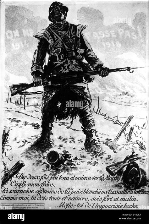 Eventi Prima Guerra Mondiale WWI Propaganda Soldato Francese