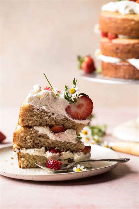 Strawberry Chamomile Naked Cake Half Baked Harvest