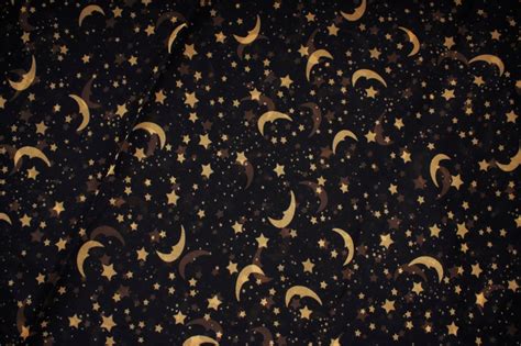 Black Celestial Fabric Star Print Fabric Sheer Organza Etsy Australia