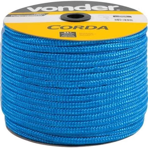 Corda Trançada Seda 150 Metros 10mm Cor Azul Arteplas MadeiraMadeira