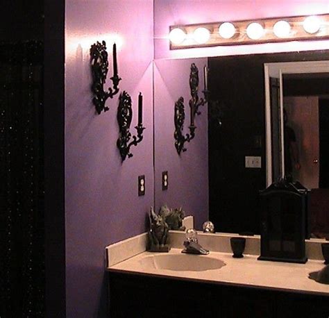 Pin On For The Home Purple Bathroom Decor Purple Bathrooms Dark