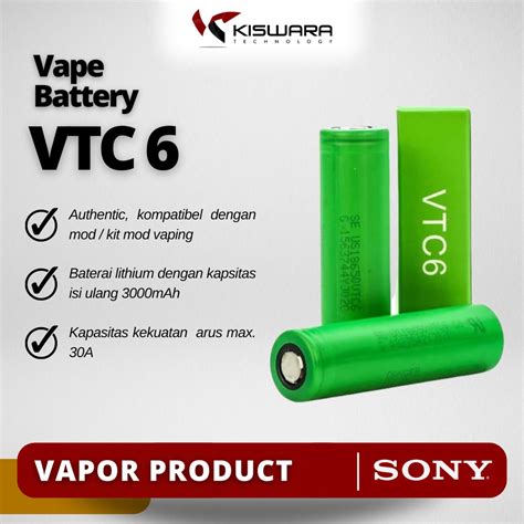 Jual Battery SONY VTC6 30A 3000 MAh Authentic Shopee Indonesia